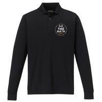 Positive Quote Inspiring Slogan Love Hope Fear Do The Math Performance Long Sleeve Polo