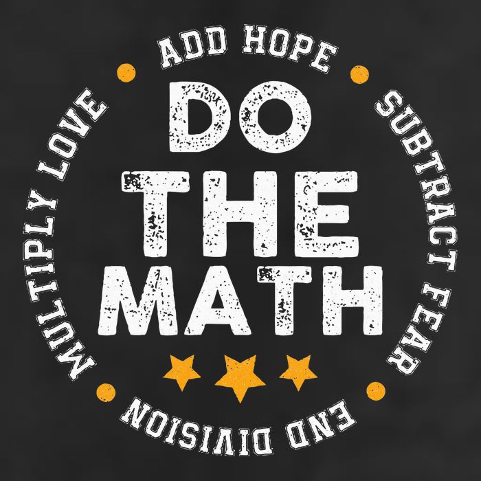 Positive Quote Inspiring Slogan Love Hope Fear Do The Math Adult Drive Performance Visor