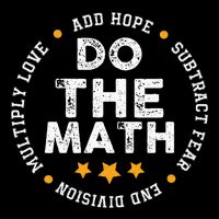 Positive Quote Inspiring Slogan Love Hope Fear Do The Math Womens Tank Top