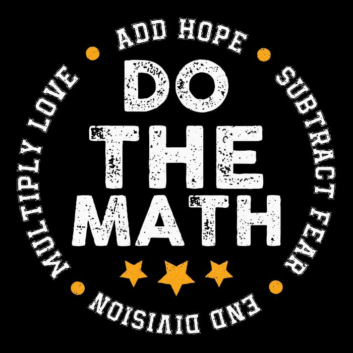 Positive Quote Inspiring Slogan Love Hope Fear Do The Math Womens Tank Top