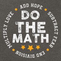 Positive Quote Inspiring Slogan Love Hope Fear Do The Math Cotton Canvas Backpack