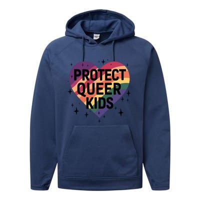 Protect Queer Lgbt Pride Month Performance Fleece Hoodie