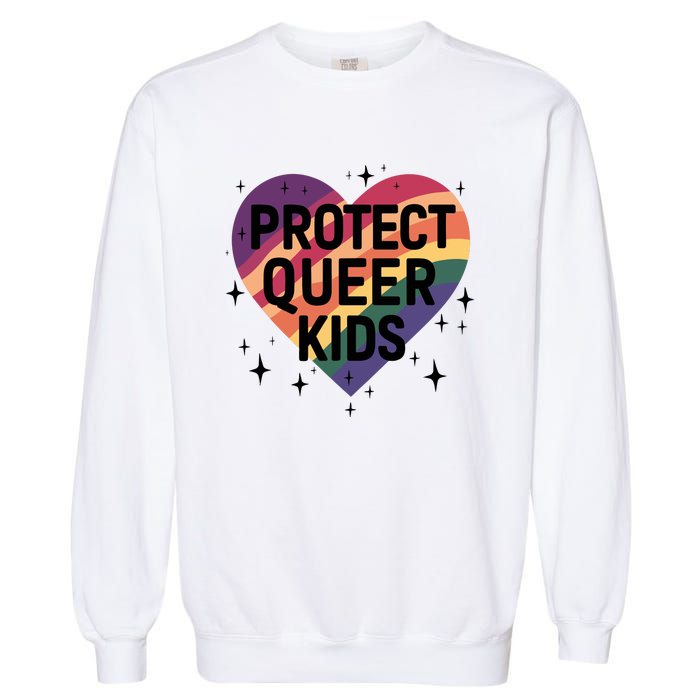 Protect Queer Lgbt Pride Month Garment-Dyed Sweatshirt