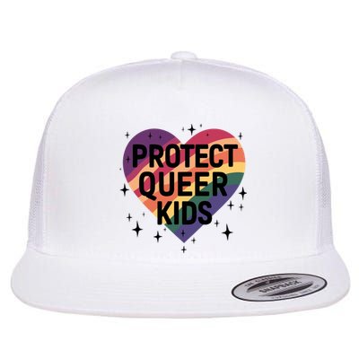 Protect Queer Lgbt Pride Month Flat Bill Trucker Hat