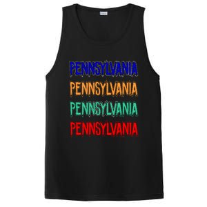 Pennsylvania Quad Logo PosiCharge Competitor Tank