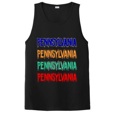 Pennsylvania Quad Logo PosiCharge Competitor Tank