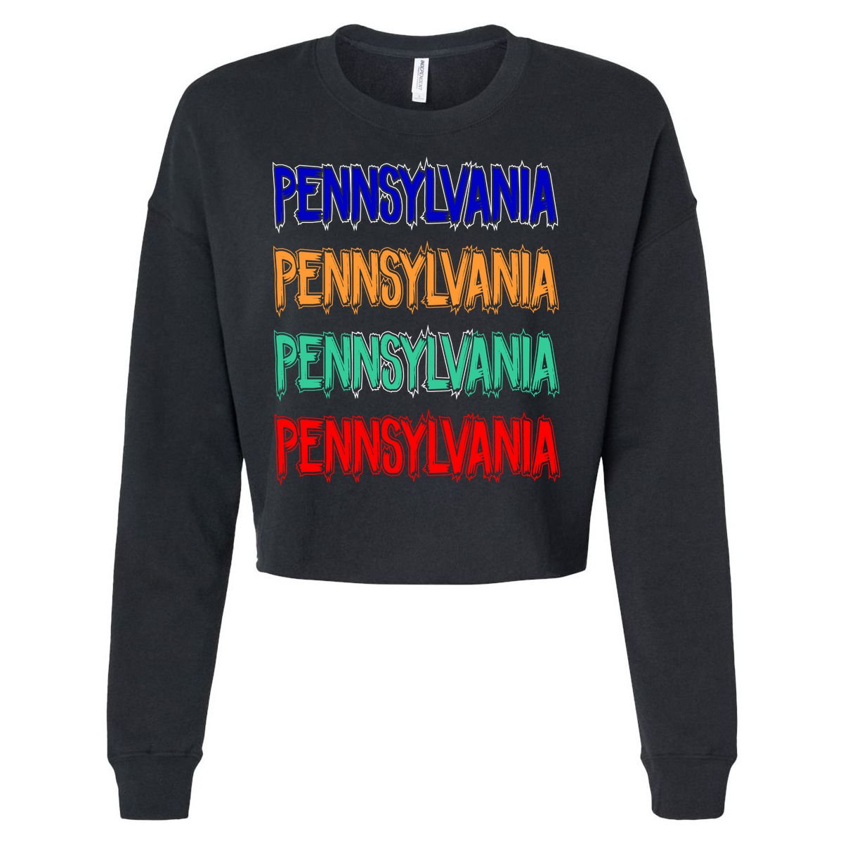 Pennsylvania Quad Logo Cropped Pullover Crew