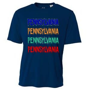 Pennsylvania Quad Logo Cooling Performance Crew T-Shirt