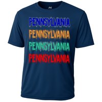 Pennsylvania Quad Logo Cooling Performance Crew T-Shirt