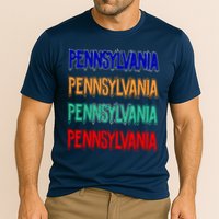 Pennsylvania Quad Logo Cooling Performance Crew T-Shirt