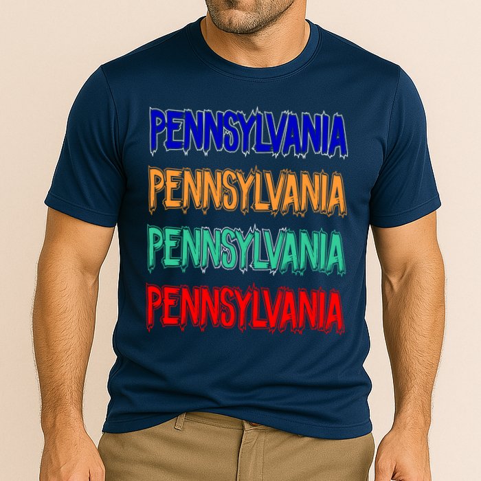 Pennsylvania Quad Logo Cooling Performance Crew T-Shirt