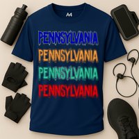 Pennsylvania Quad Logo Cooling Performance Crew T-Shirt