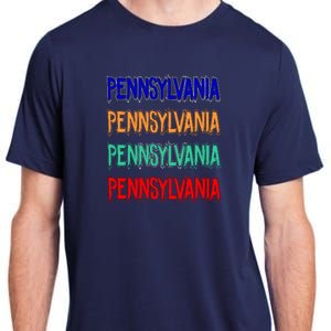 Pennsylvania Quad Logo Adult ChromaSoft Performance T-Shirt