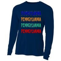 Pennsylvania Quad Logo Cooling Performance Long Sleeve Crew