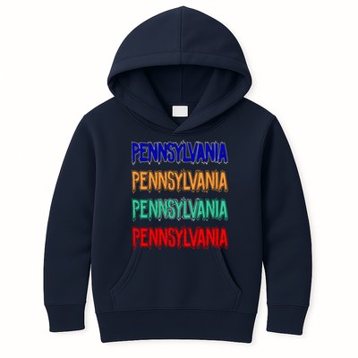 Pennsylvania Quad Logo Kids Hoodie