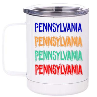 Pennsylvania Quad Logo 12 oz Stainless Steel Tumbler Cup