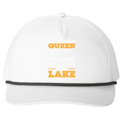 Pontoon Queen Life Is Better At The Lake Pontoon Boat Gift Snapback Five-Panel Rope Hat