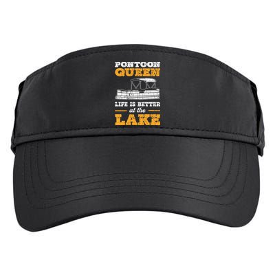 Pontoon Queen Life Is Better At The Lake Pontoon Boat Gift Adult Drive Performance Visor