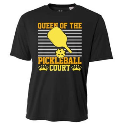 Pickleball Queen Of The Pickleball Court Funny Gift Cooling Performance Crew T-Shirt