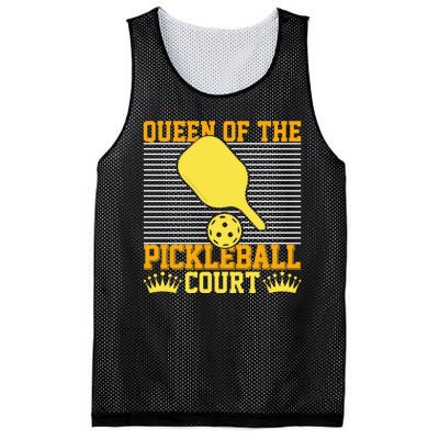 Pickleball Queen Of The Pickleball Court Funny Gift Mesh Reversible Basketball Jersey Tank