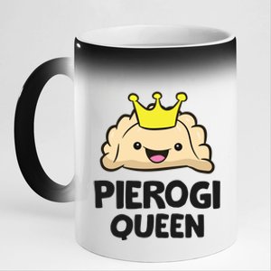 Pierogi Queen Polish Pierogi Gift 11oz Black Color Changing Mug