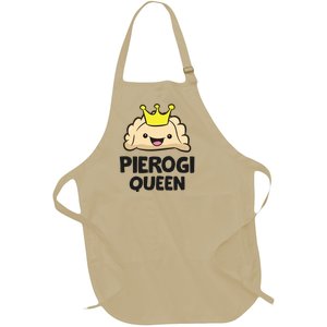 Pierogi Queen Polish Pierogi Gift Full-Length Apron With Pockets