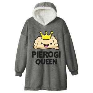 Pierogi Queen Polish Pierogi Gift Hooded Wearable Blanket