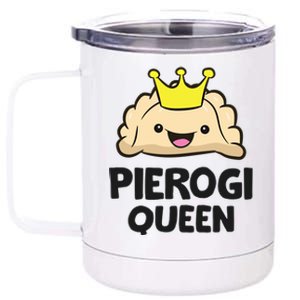 Pierogi Queen Polish Pierogi Gift 12 oz Stainless Steel Tumbler Cup