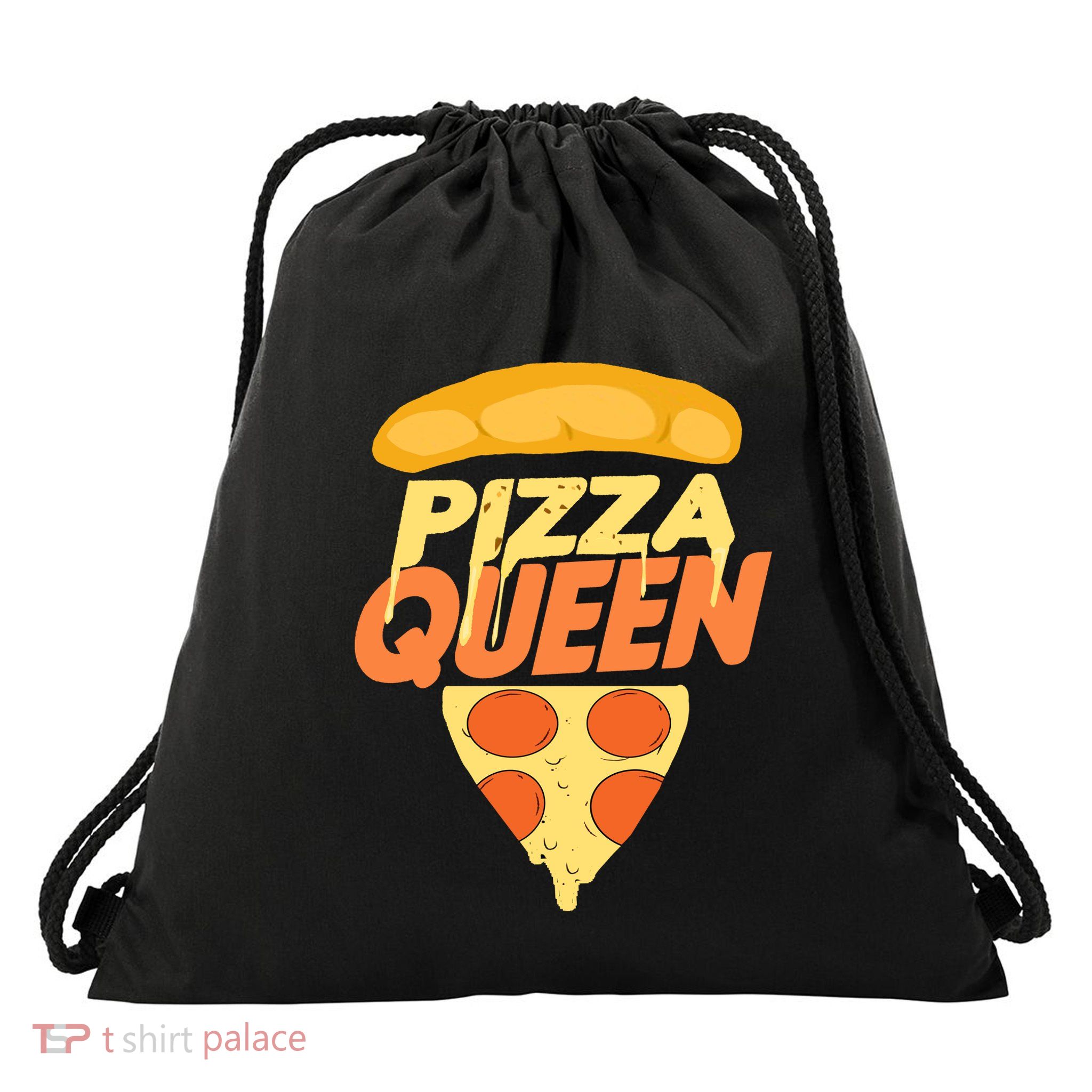 Pizza Queen Drawstring Bag