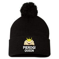 Pierogi Queen Polish Pierogi Funny Pierogi Pom Pom 12in Knit Beanie