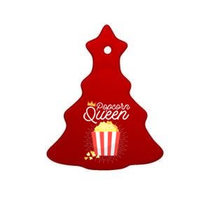 Popcorn Queen Partnerlook Gift Ceramic Tree Ornament