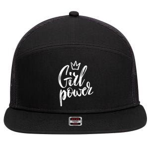  Power Queen! Strong Feminist Gift Birthday Present 7 Panel Mesh Trucker Snapback Hat