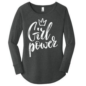  Power Queen! Strong Feminist Gift Birthday Present Women's Perfect Tri Tunic Long Sleeve Shirt