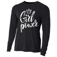  Power Queen! Strong Feminist Gift Birthday Present Cooling Performance Long Sleeve Crew