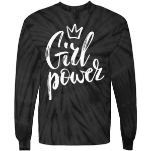  Power Queen! Strong Feminist Gift Birthday Present Tie-Dye Long Sleeve Shirt