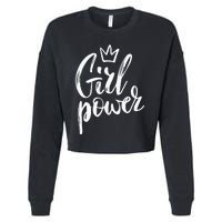  Power Queen! Strong Feminist Gift Birthday Present Cropped Pullover Crew