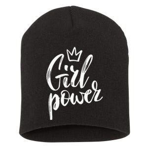  Power Queen! Strong Feminist Gift Birthday Present Short Acrylic Beanie