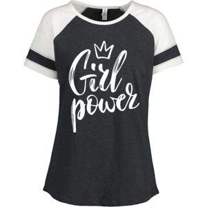  Power Queen! Strong Feminist Gift Birthday Present Enza Ladies Jersey Colorblock Tee