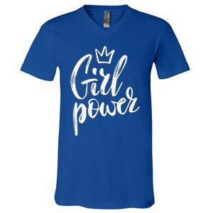 Power Queen! Strong Feminist Gift Birthday Present V-Neck T-Shirt