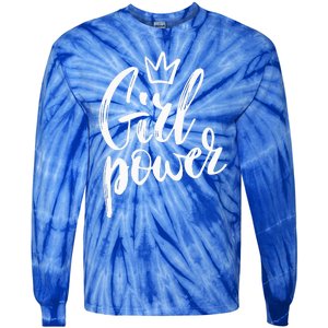 Power Queen! Strong Feminist Gift Birthday Present Tie-Dye Long Sleeve Shirt