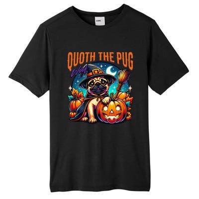 Poets Quoth The Pug Woof Halloween Dog Lovers Tall Fusion ChromaSoft Performance T-Shirt