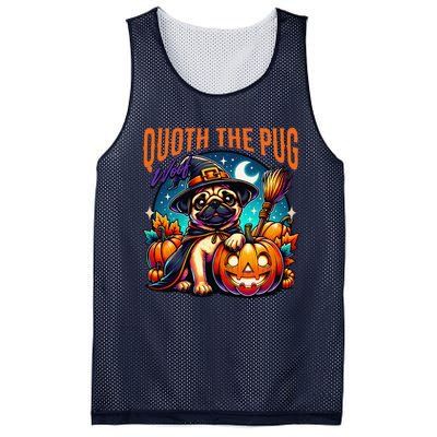 Poets Quoth The Pug Woof Halloween Dog Lovers Mesh Reversible Basketball Jersey Tank