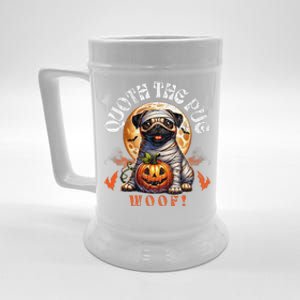 Poets Quoth The Pug Woof Halloween Dog Lovers Beer Stein