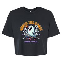 Poets Quoth The Ghost Creep It Real Halloween Bella+Canvas Jersey Crop Tee