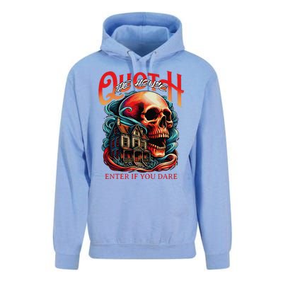 Poets Quoth The House Enter If You Dare Halloween Unisex Surf Hoodie