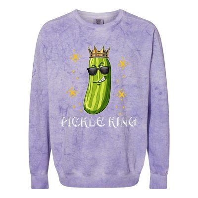 Pickle Queen Vegan Funny Cucumber Vegetable Colorblast Crewneck Sweatshirt