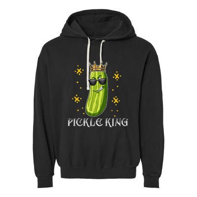 Pickle Queen Vegan Funny Cucumber Vegetable Garment-Dyed Fleece Hoodie