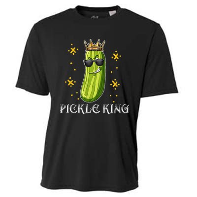 Pickle Queen Vegan Funny Cucumber Vegetable Cooling Performance Crew T-Shirt