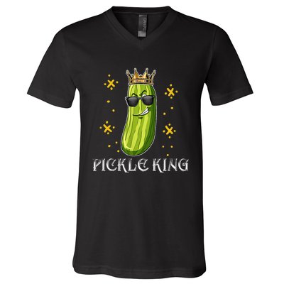 Pickle Queen Vegan Funny Cucumber Vegetable V-Neck T-Shirt