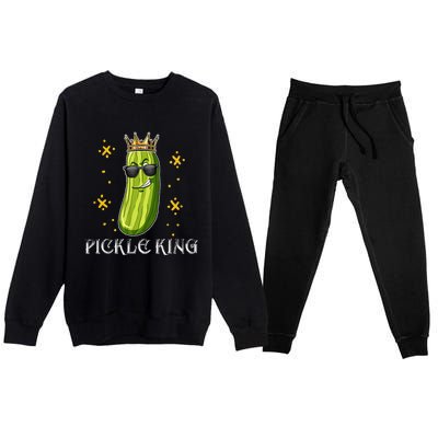 Pickle Queen Vegan Funny Cucumber Vegetable Premium Crewneck Sweatsuit Set